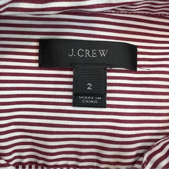 J. Crew Endless Burgundy Stripe Button Shirt - Picture 11 of 12